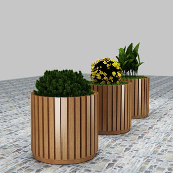 成都鸿运金森防腐木花箱