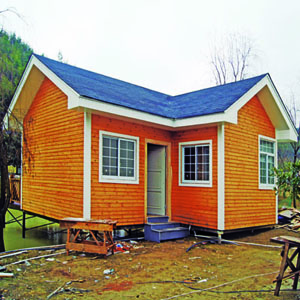 四川防腐木结构房屋成品展示