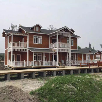 仿古现代风防腐木楼